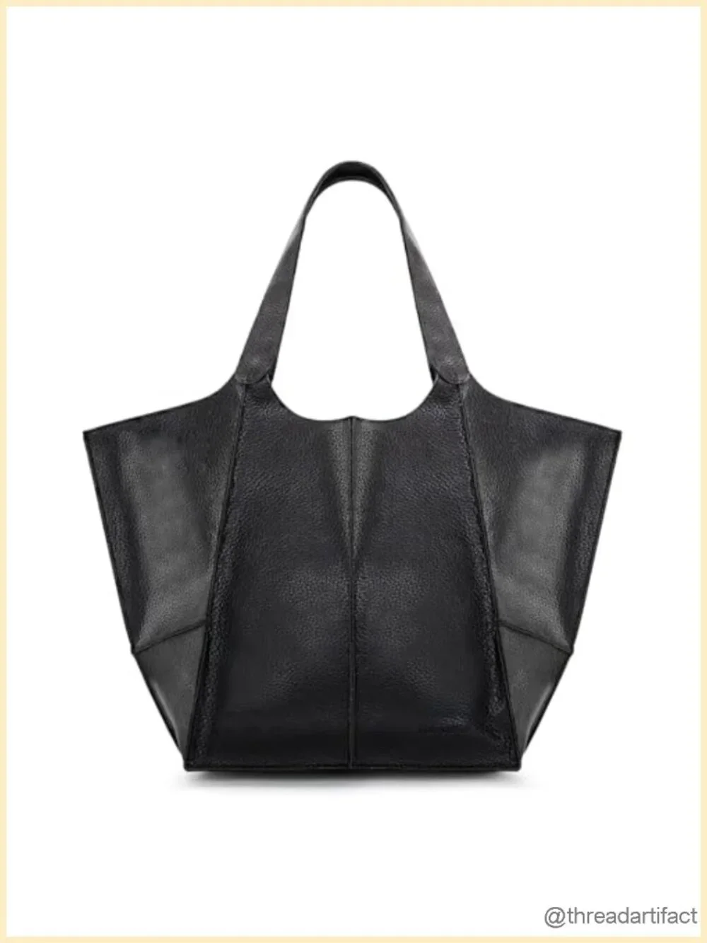 Large Hobo Tote Bag in Faux Leather with Slouchy Silhouette